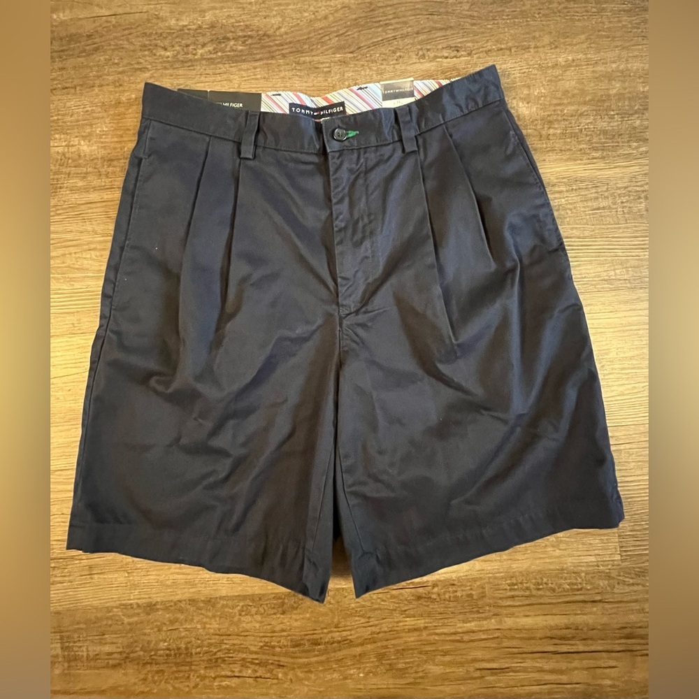 NWT Tommy Hilfiger‎ Chino Shorts Men's 32 Classic Regular Fit 9" Cotton Navy I17